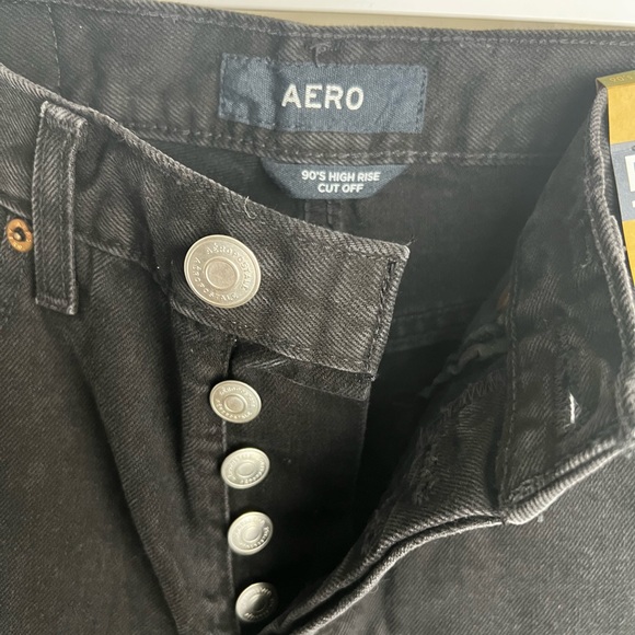 AéRopostale Aero Shorts Women’s 4 Black 90s Cut - Picture 6 of 7